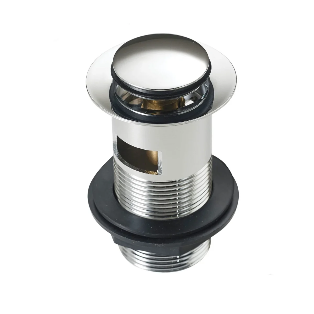 Montana Chrome Mono Basin Mixer Tap Deck Mounted with Slotted Basin Waste - Image 3