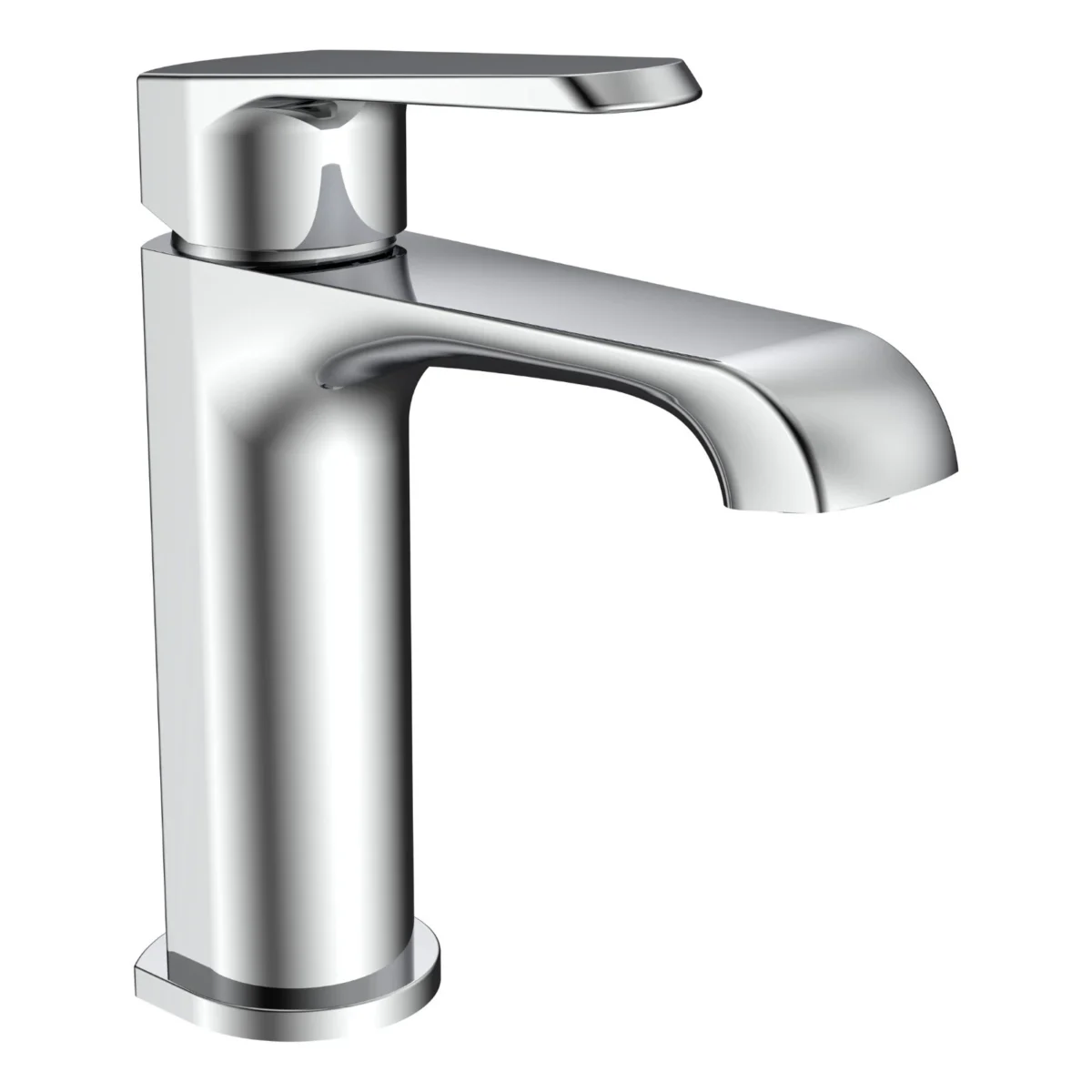 Montana Deck Mounted Mini Mono Basin Mixer Tap Incl Flexi Tails - Image 1