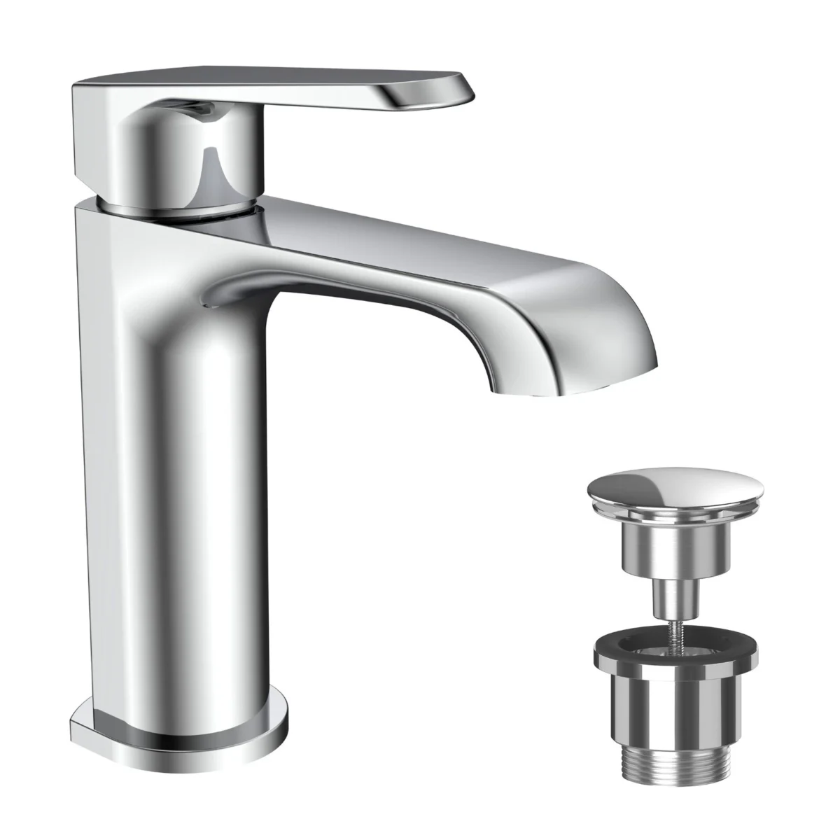 MON-011-BWUNI_GC-3.webp Montana Deck Mounted Mini Mono Basin Mixer Tap with Universal Basin Waste - Image 1