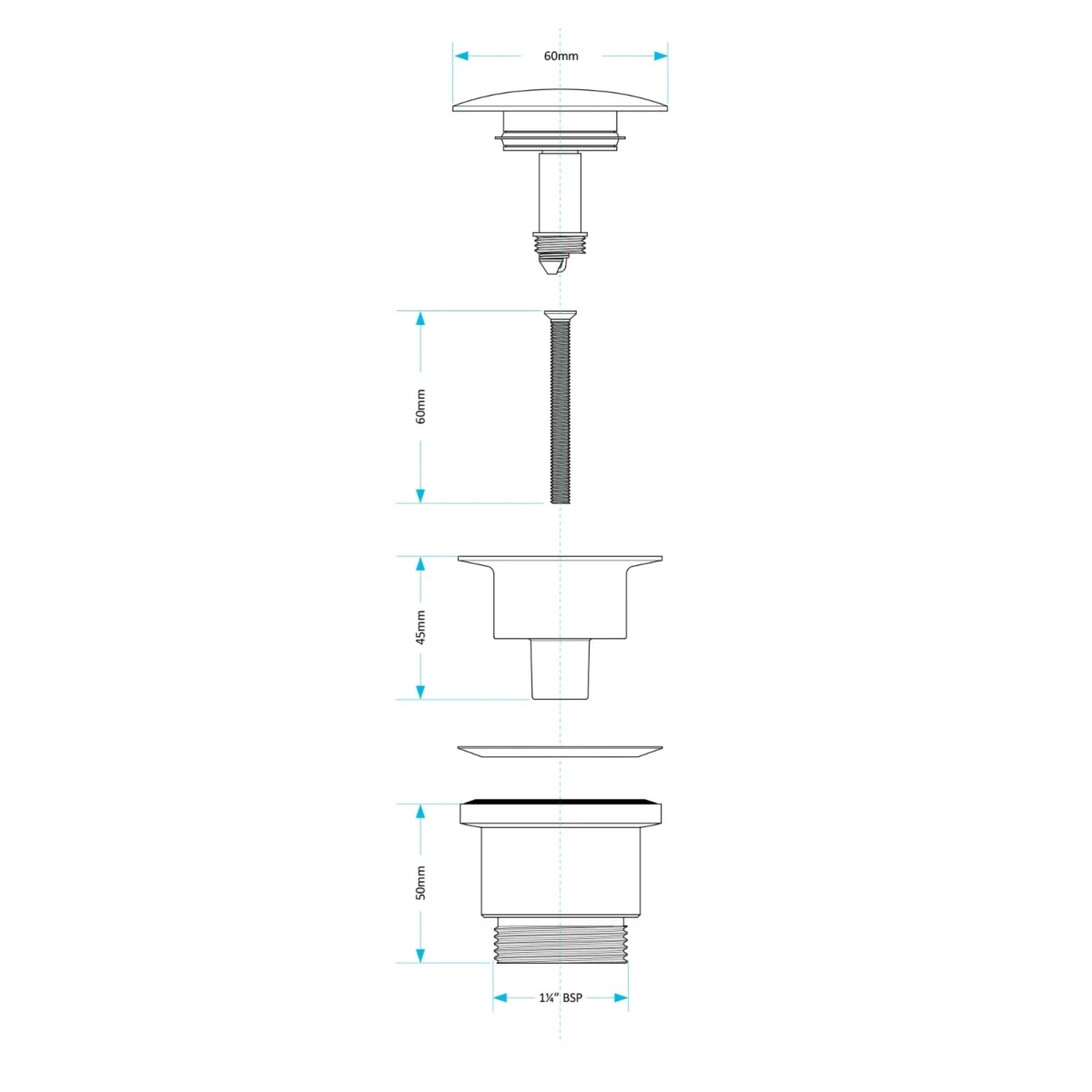 Montana Deck Mounted Mini Mono Basin Mixer Tap with Universal Basin Waste - Image 9