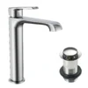 Montana Deck Mounted Tall Mono Basin Mixer Tap with Unslotted Basin Waste