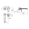 Montana Wall Mounted Bath Mixer Tap Incl Flexi Tails - Image 2