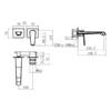 Montana Wall Mounted Basin Filler Mixer Tap Incl Flexi Tails - Image 2