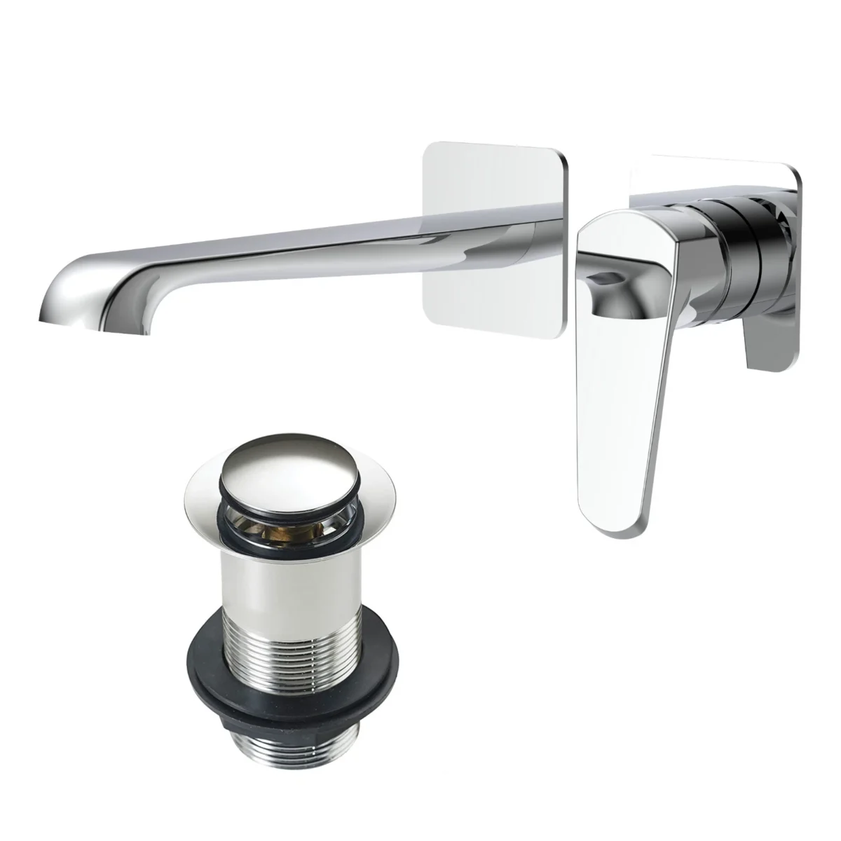 Montana Wall Mounted Basin Filler Tap with Unslotted Bath Waste - Image 1