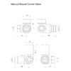 Manual Round Corner Brushed Nickel Radiator Valves (Pair) - Image 2