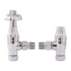Thermostatic Westminster Round Chrome Corner Radiator Valve (Pair)